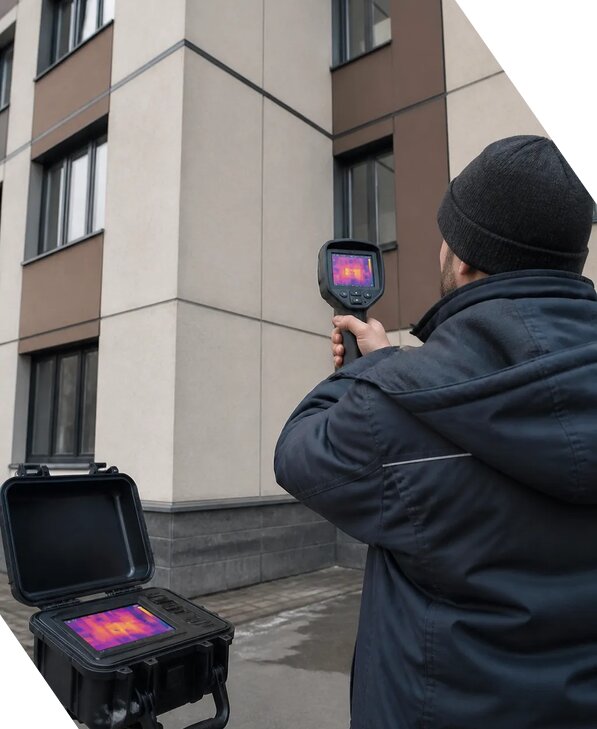 Тепловизионное обследование зданий и сооружений в Ломоносове